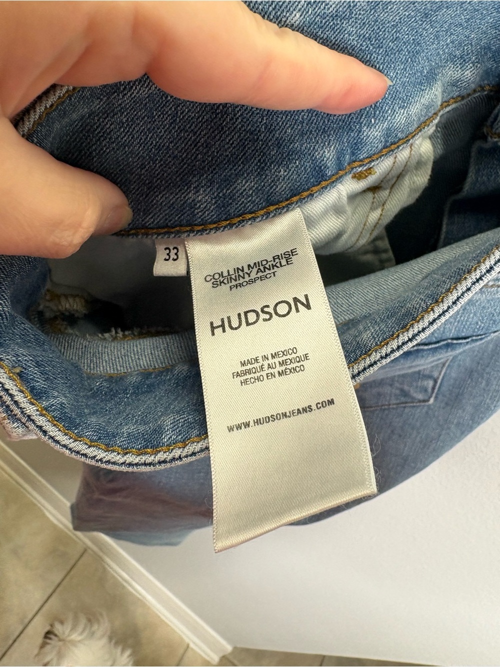 Hudson Size 33 Collin Mid Rise Skinny Ankle Jeans - Picture 5 of 8